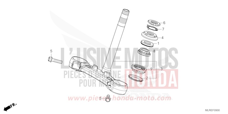 STEERING STEM for Hornet 500 PEARL HIMALAYAS WHITE (NHA87) from 2024